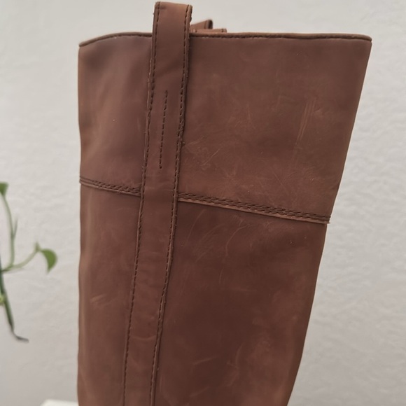 Halogen Leather Riding Boots Brown Tall Knee High Women’s Size 6 1/2B - Picture 11 of 13